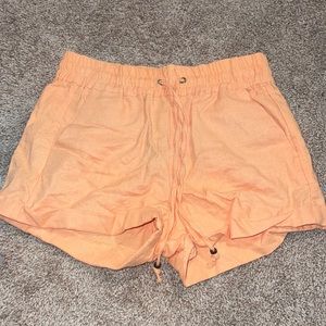 Orange flowy shorts